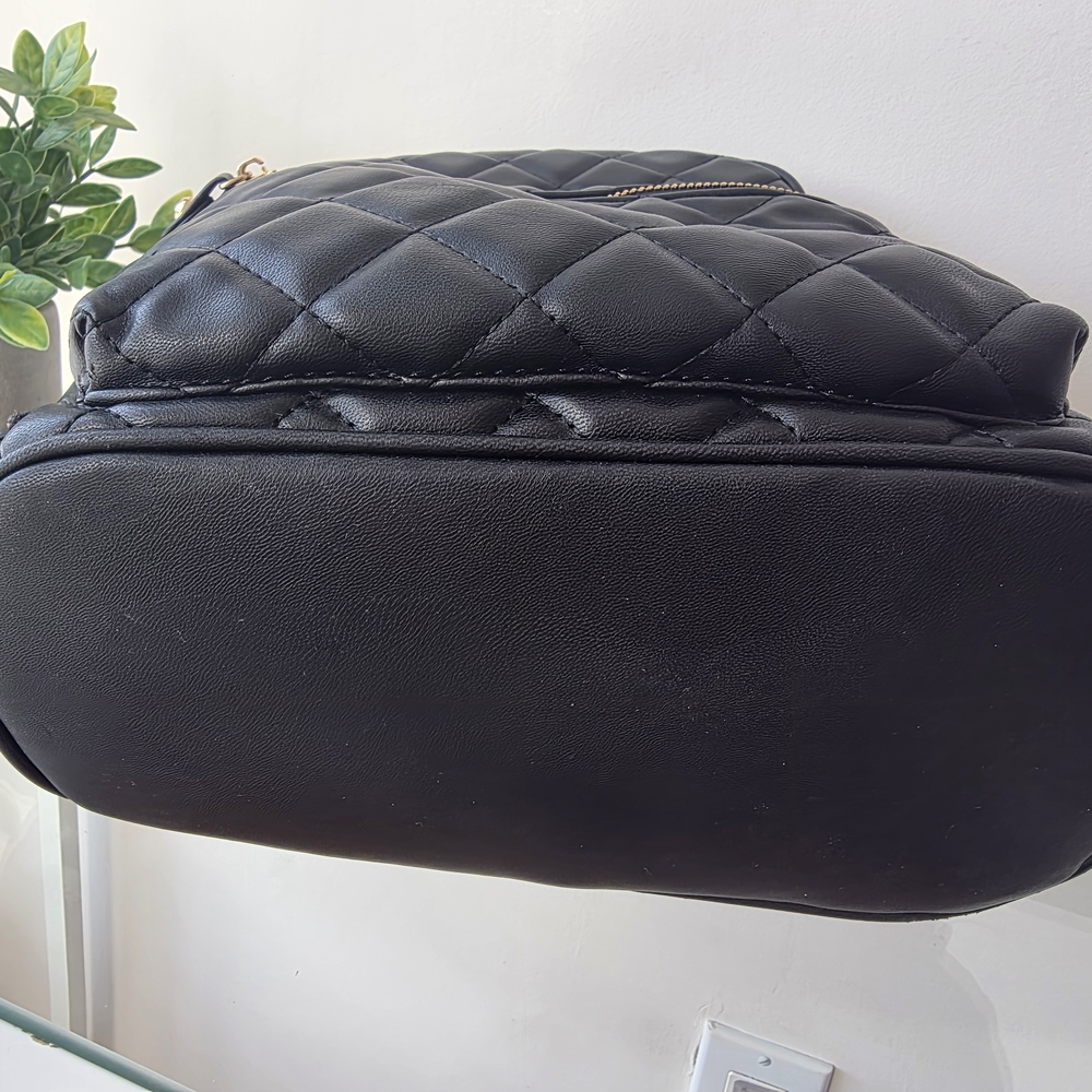 Quilted Black Backpack - Picture 6 of 9